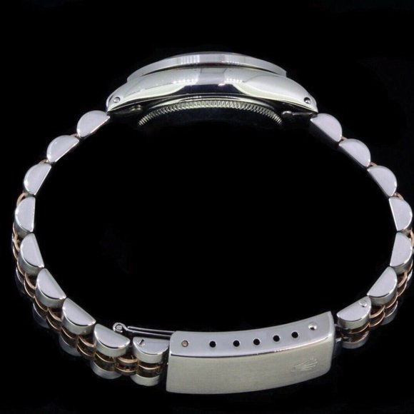 Ladies Rolex Oyster Perpetual Datejust Malachite Diamond Dial Gold Steel main image 4